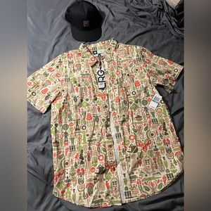 LRG (Lifted Research Group) Button Down T-shirt